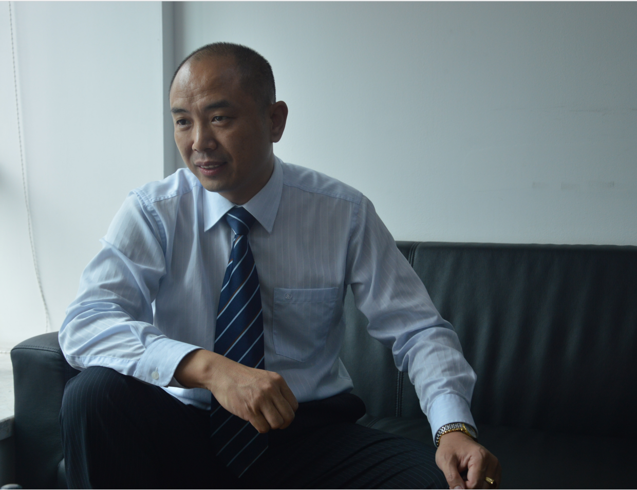  金航標總經(jīng)理宋仕強先生在華強北接受媒體采訪